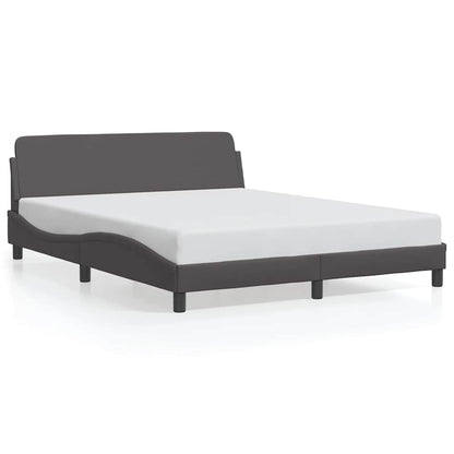 Bettgestell "Dover" Grau 160x200 cm Kunstleder