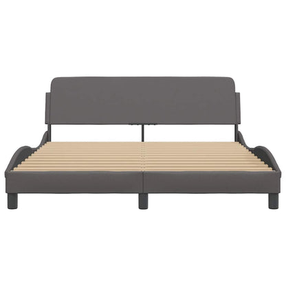 Bettgestell "Dover" Grau 160x200 cm Kunstleder