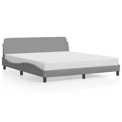 Bettgestell "Dover" Hellgrau 180x200 cm Stoff