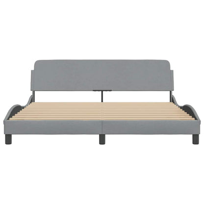Bettgestell "Dover" Hellgrau 180x200 cm Stoff
