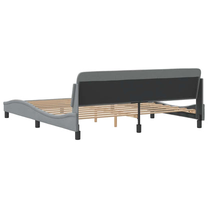 Bettgestell "Dover" Hellgrau 180x200 cm Stoff