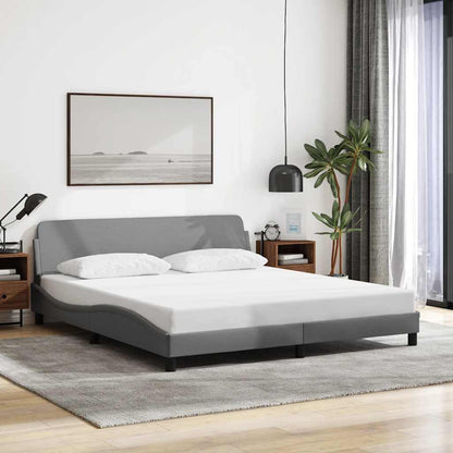 Bettgestell "Dover" Hellgrau 180x200 cm Stoff