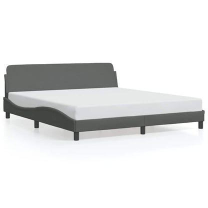 Bettgestell "Dover" Dunkelgrau 180x200 cm Stoff