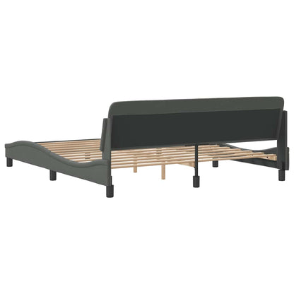 Bettgestell "Dover" Dunkelgrau 180x200 cm Stoff