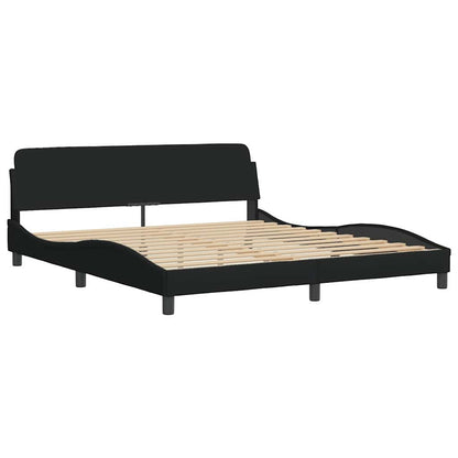 Bettgestell "Dover" Schwarz 180x200 cm Stoff