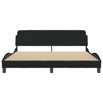 Bettgestell "Dover" Schwarz 180x200 cm Stoff
