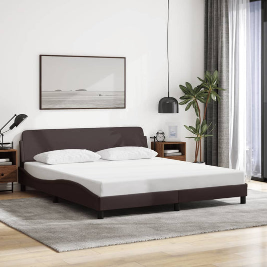 Bettgestell "Dover" Dunkelbraun 180x200 cm Stoff