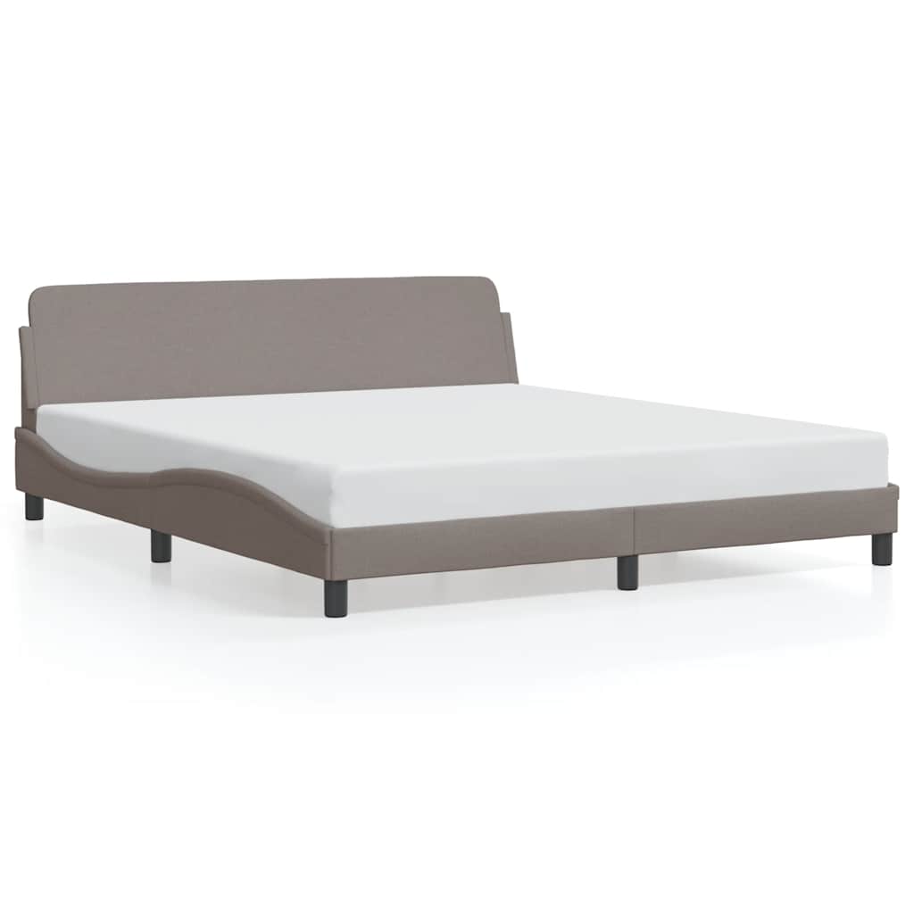 Bettgestell "Dover" Taupe 180x200 cm Stoff