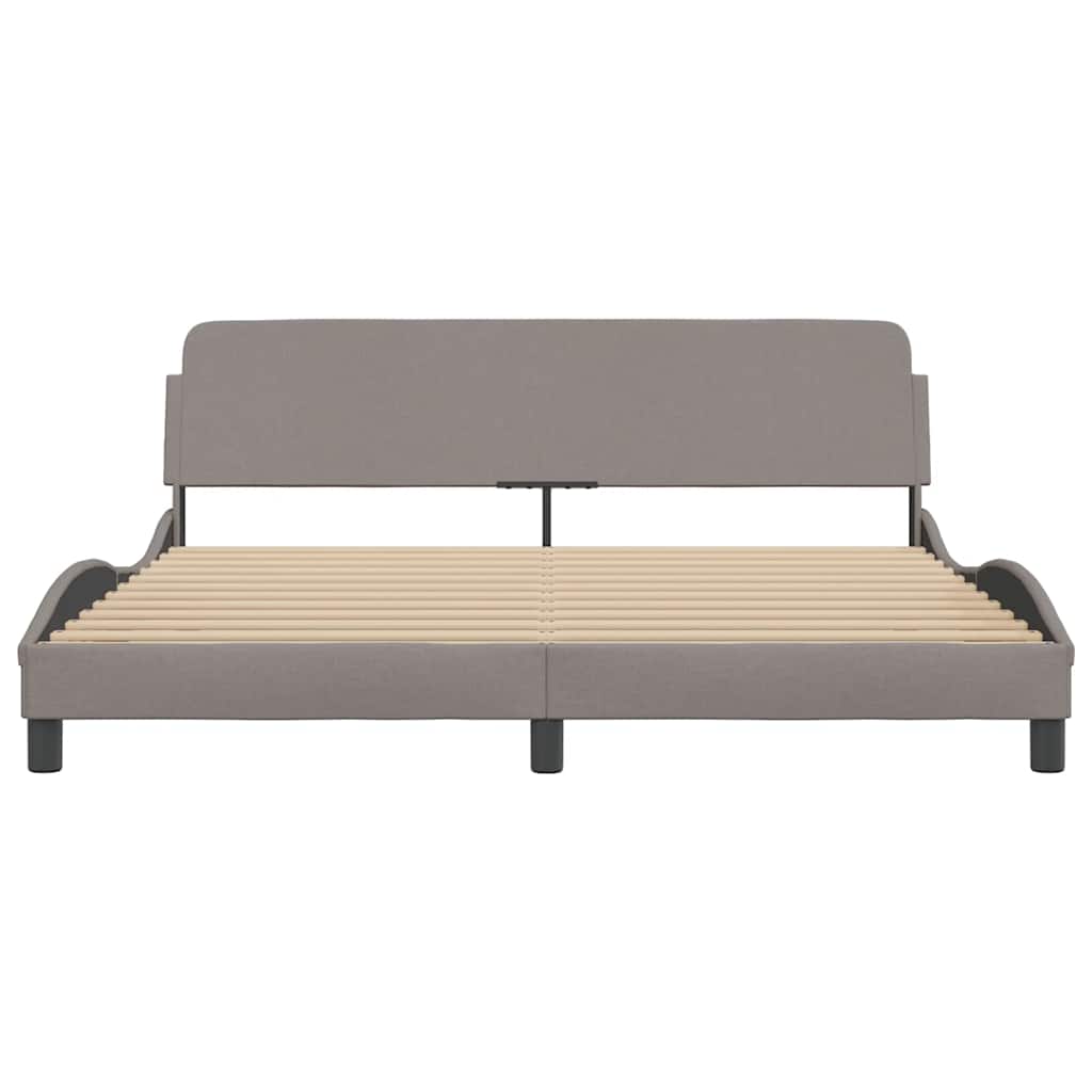 Bettgestell "Dover" Taupe 180x200 cm Stoff