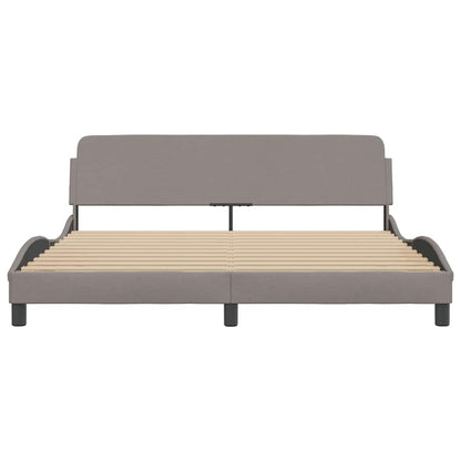 Bettgestell "Dover" Taupe 180x200 cm Stoff