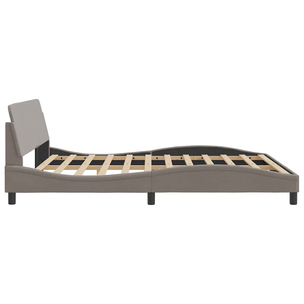 Bettgestell "Dover" Taupe 180x200 cm Stoff