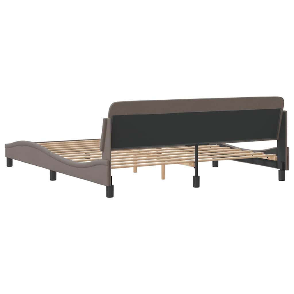 Bettgestell "Dover" Taupe 180x200 cm Stoff