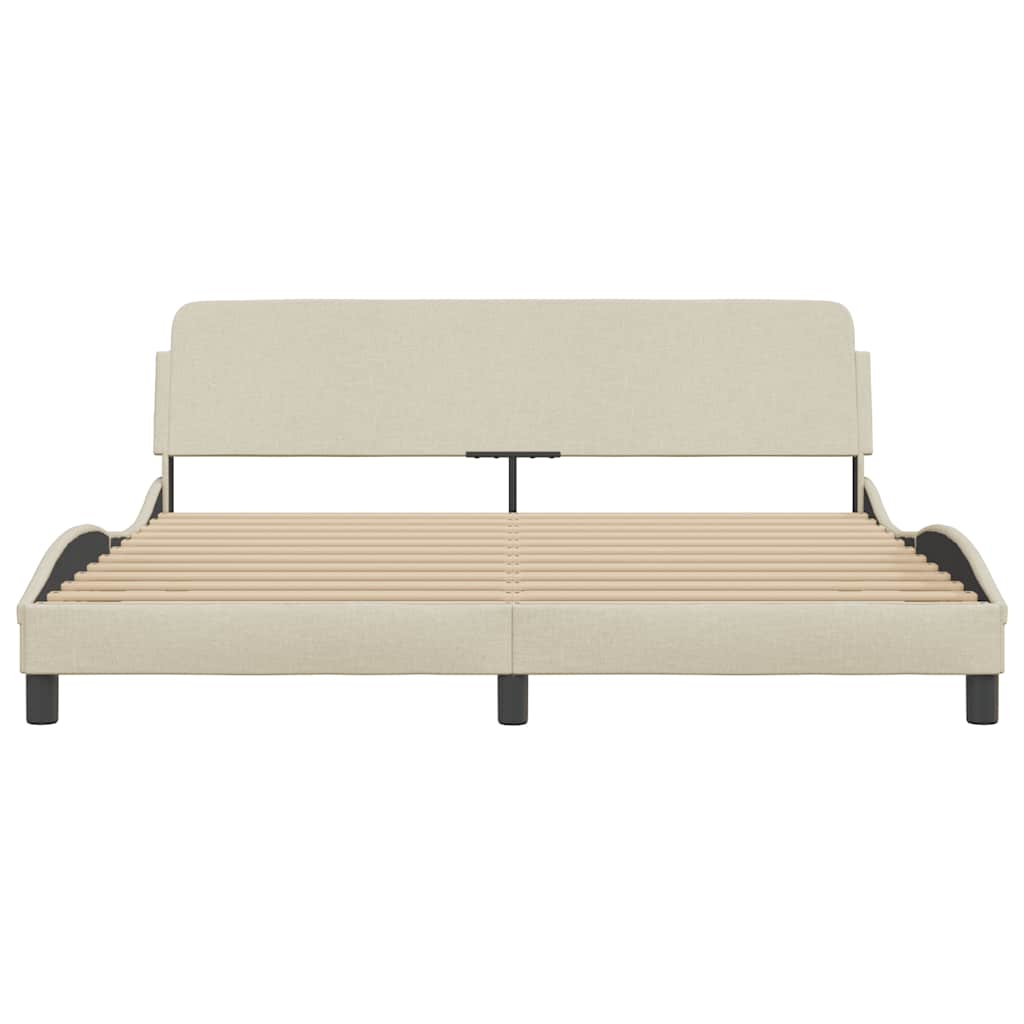 Bettgestell "Dover" Creme 180x200 cm Stoff