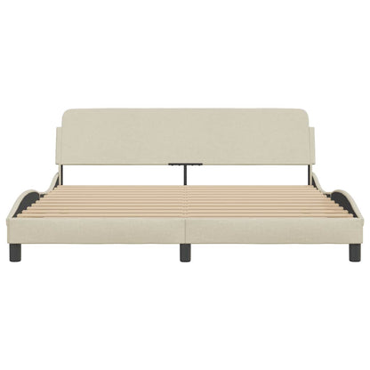 Bettgestell "Dover" Creme 180x200 cm Stoff