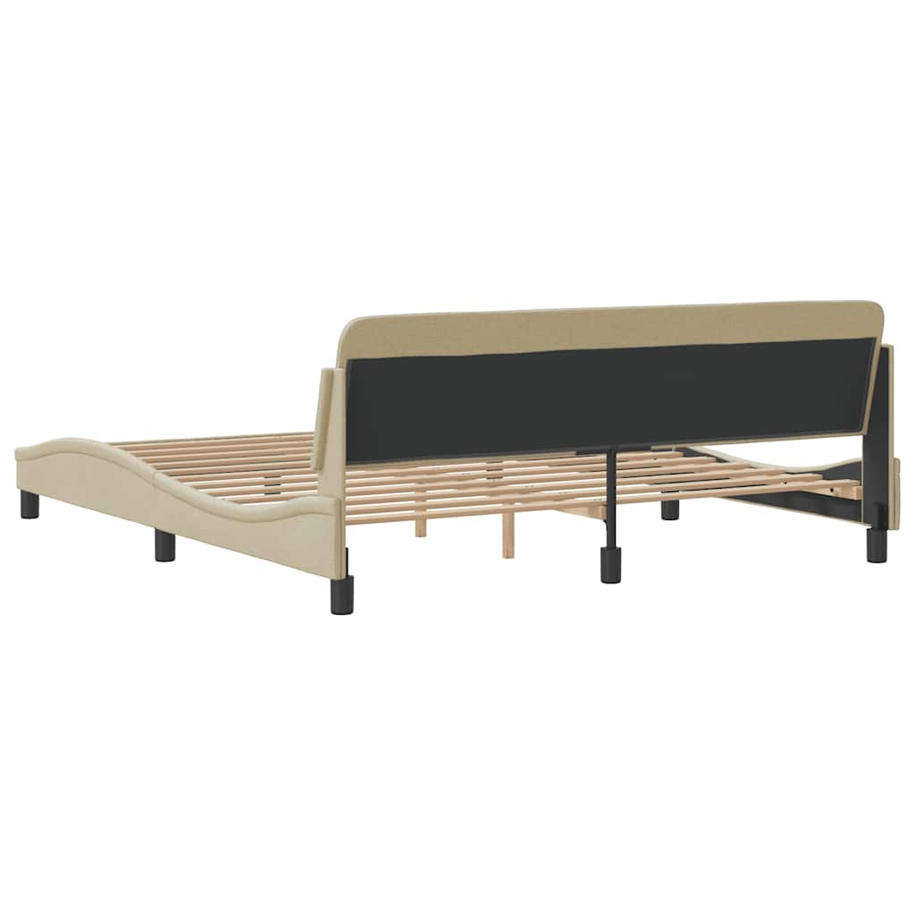 Bettgestell "Dover" Creme 180x200 cm Stoff