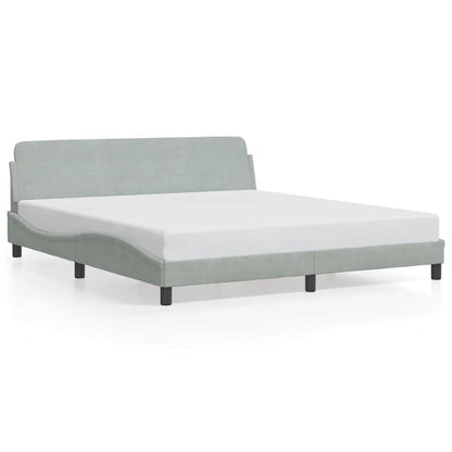 Bettgestell "Dover" Hellgrau 180x200 cm Samt