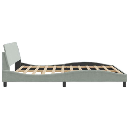 Bettgestell "Dover" Hellgrau 180x200 cm Samt