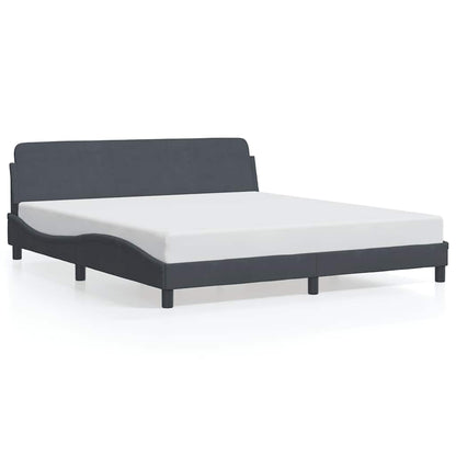 Bettgestell "Dover" Dunkelgrau 180x200 cm Samt