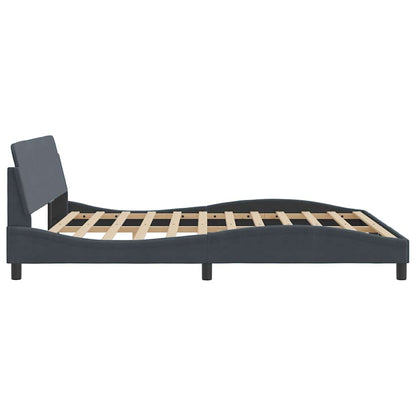 Bettgestell "Dover" Dunkelgrau 180x200 cm Samt