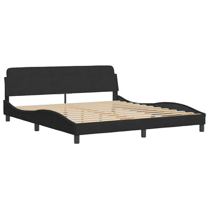 Bettgestell "Dover" Schwarz 180x200 cm Samt