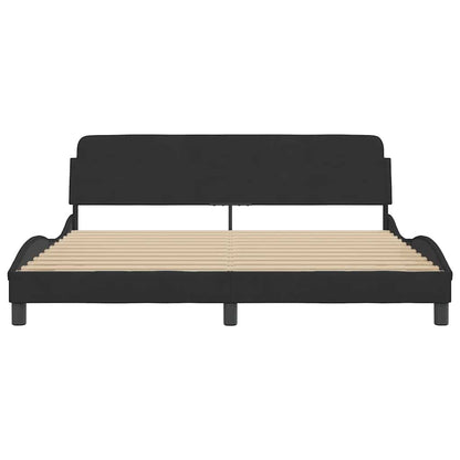 Bettgestell "Dover" Schwarz 180x200 cm Samt
