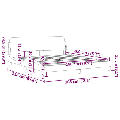 Bettgestell "Dover" Schwarz 180x200 cm Samt