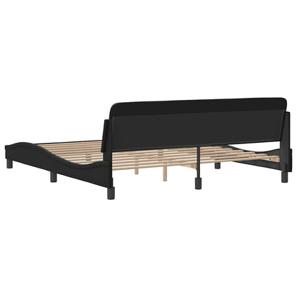 Bettgestell "Dover" Schwarz 180x200 cm Kunstleder