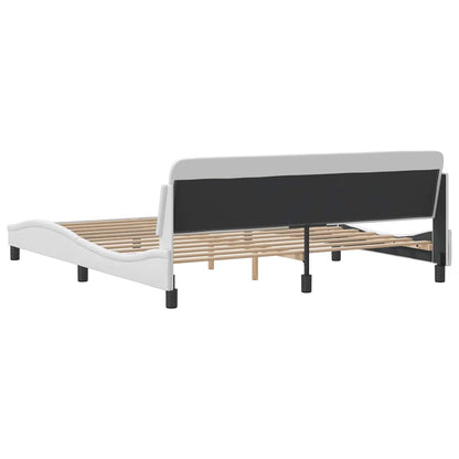 Bettgestell "Dover" Weiß 180x200 cm Kunstleder