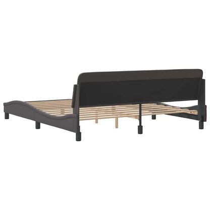 Bettgestell "Dover" Grau 180x200 cm Kunstleder