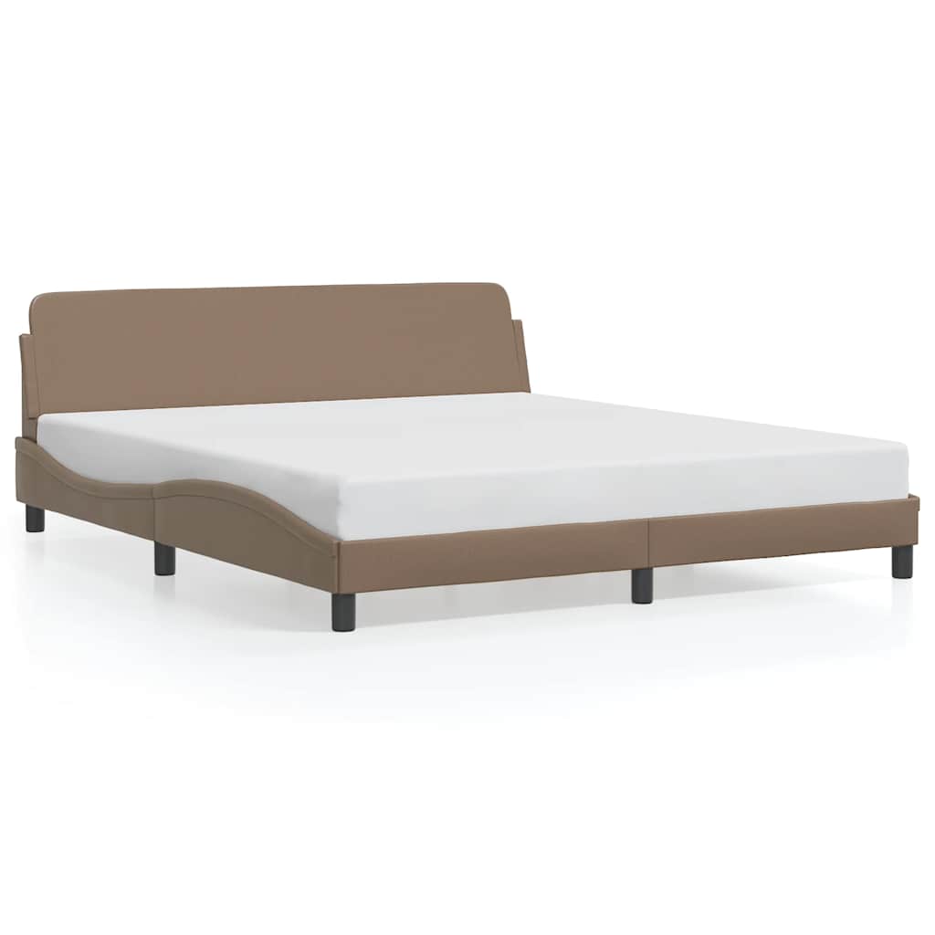 Bettgestell "Dover" Cappuccino 180x200 cm Kunstleder