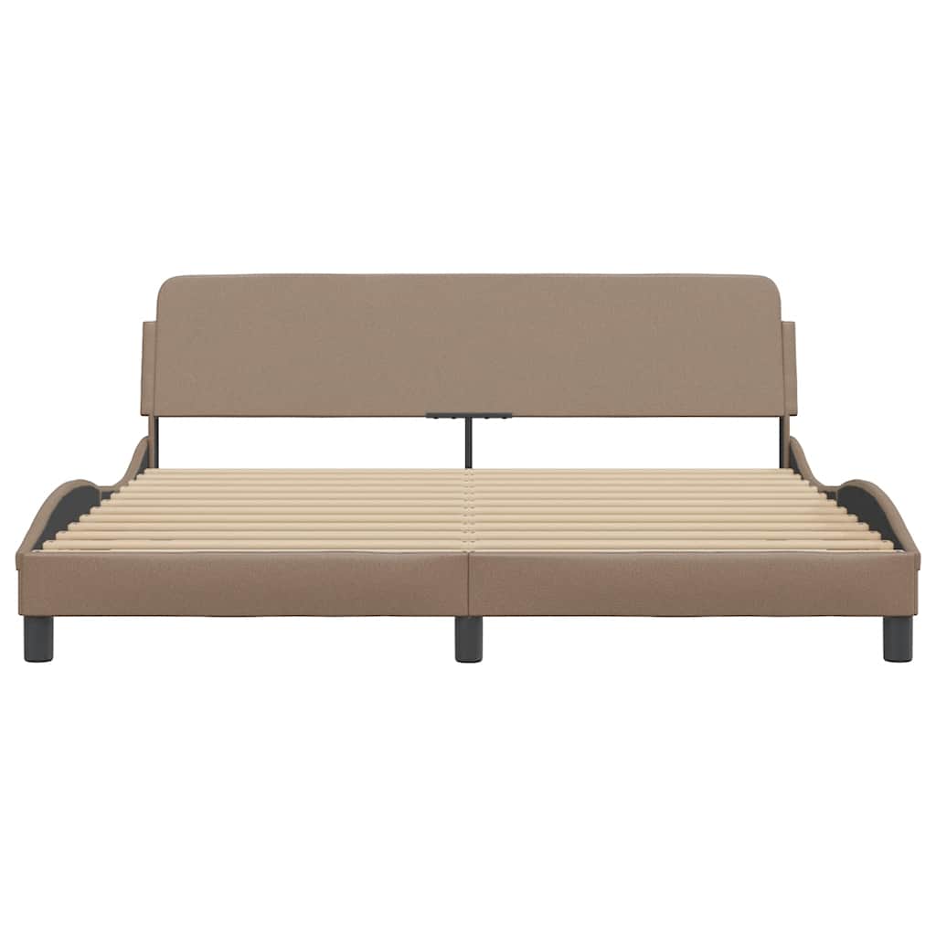 Bettgestell "Dover" Cappuccino 180x200 cm Kunstleder