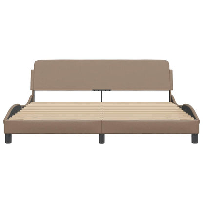 Bettgestell "Dover" Cappuccino 180x200 cm Kunstleder