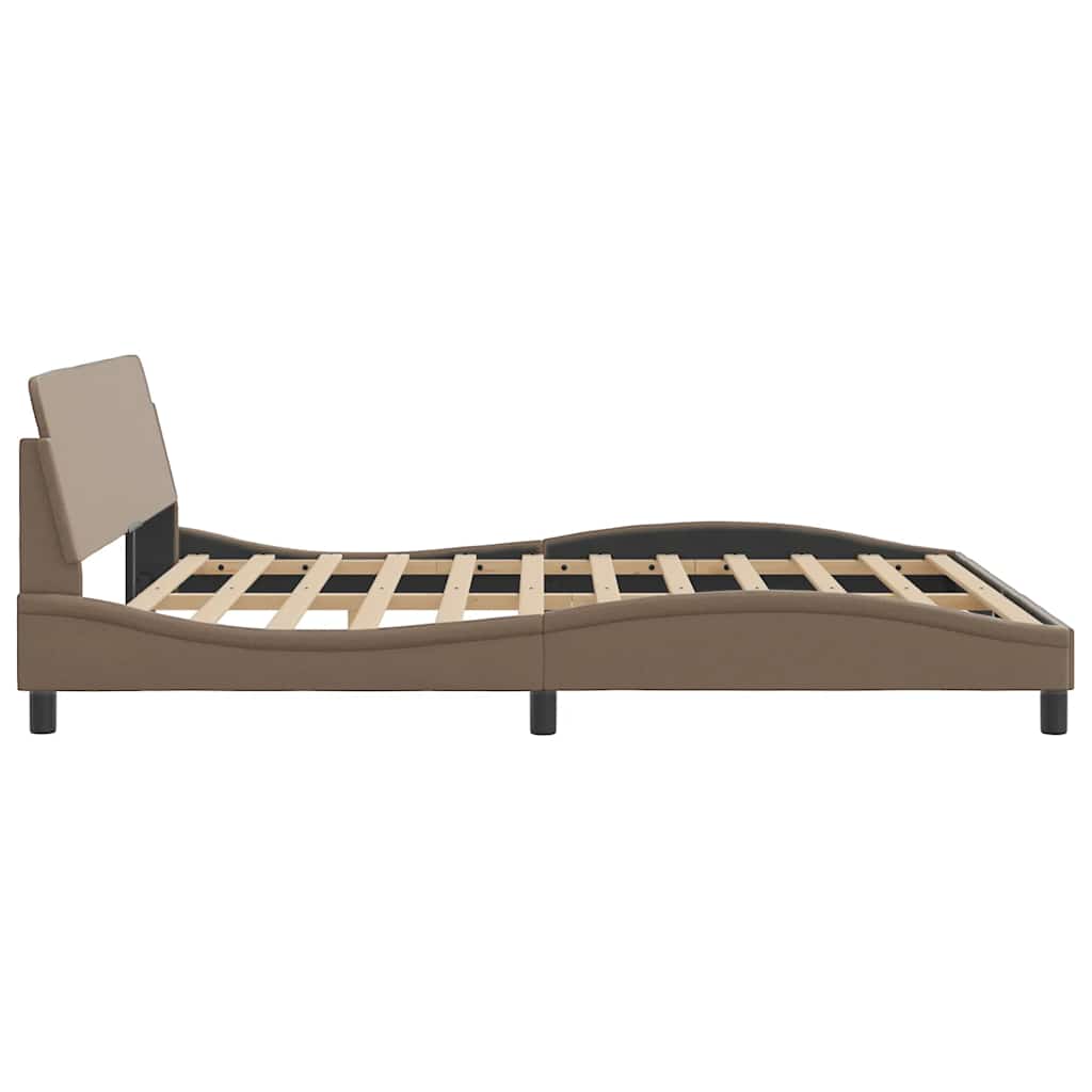 Bettgestell "Dover" Cappuccino 180x200 cm Kunstleder