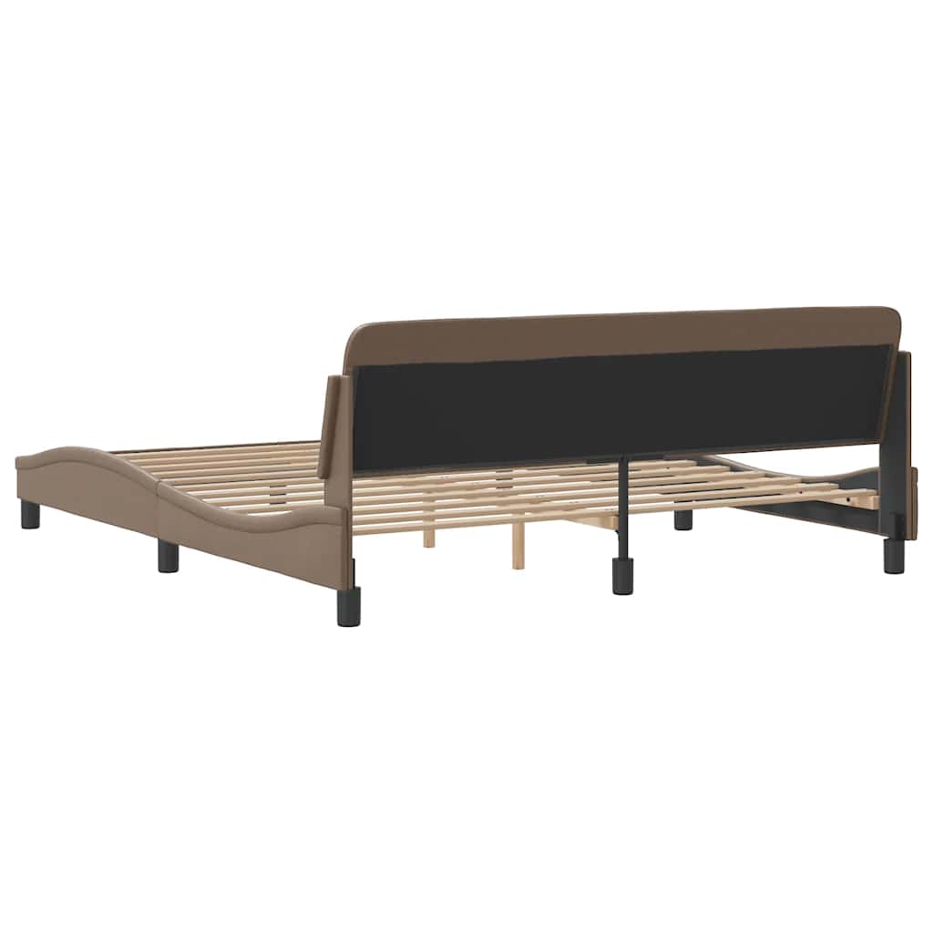 Bettgestell "Dover" Cappuccino 180x200 cm Kunstleder