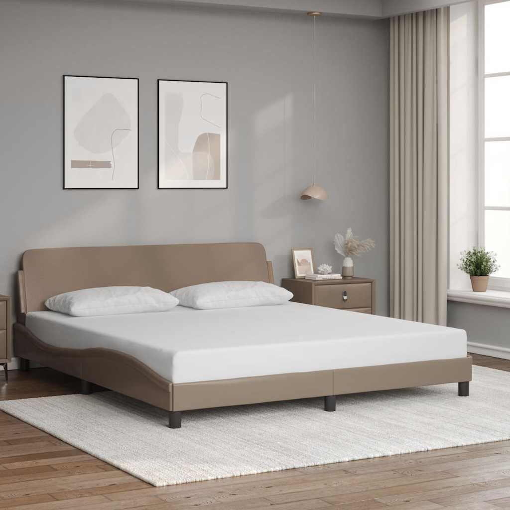 Bettgestell "Dover" Cappuccino 180x200 cm Kunstleder