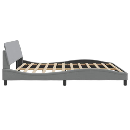 Bettgestell "Dover" Hellgrau 200x200 cm Stoff