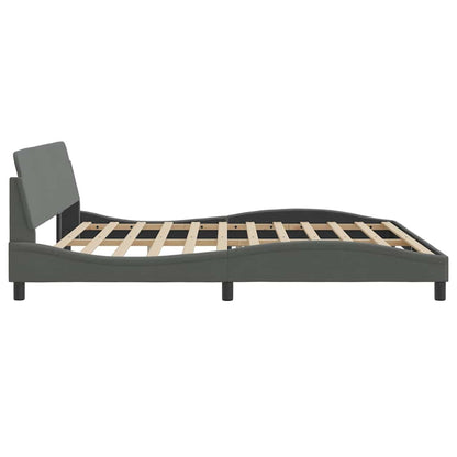 Bettgestell "Dover" Dunkelgrau 200x200 cm Stoff