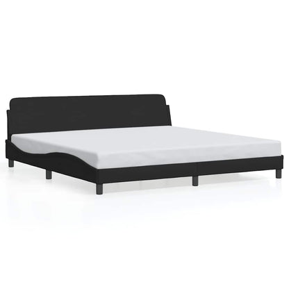 Bettgestell "Dover" Schwarz 200x200 cm Stoff