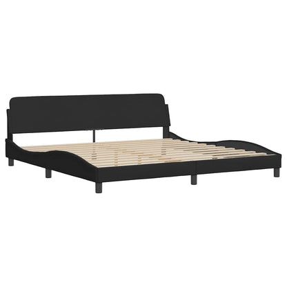 Bettgestell "Dover" Schwarz 200x200 cm Stoff