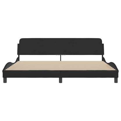 Bettgestell "Dover" Schwarz 200x200 cm Stoff