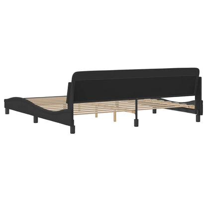 Bettgestell "Dover" Schwarz 200x200 cm Stoff