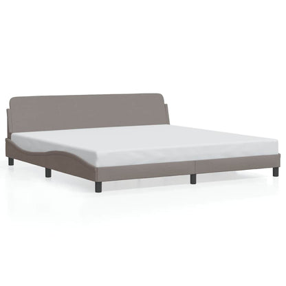 Bettgestell "Dover" Taupe 200x200 cm Stoff