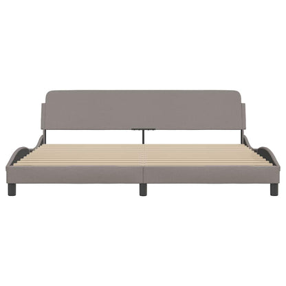 Bettgestell "Dover" Taupe 200x200 cm Stoff