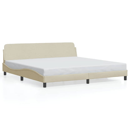 Bettgestell "Dover" Creme 200x200 cm Stoff