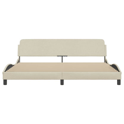 Bettgestell "Dover" Creme 200x200 cm Stoff