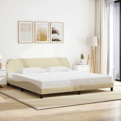 Bettgestell "Dover" Creme 200x200 cm Stoff