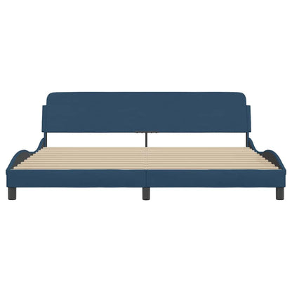 Bettgestell "Dover" Blau 200x200 cm Stoff