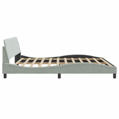 Bettgestell "Dover" Hellgrau 200x200 cm Samt