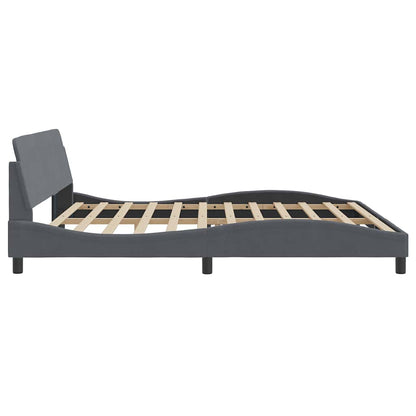 Bettgestell "Dover" Dunkelgrau 200x200 cm Samt