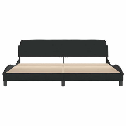 Bettgestell "Dover" Schwarz 200x200 cm Samt